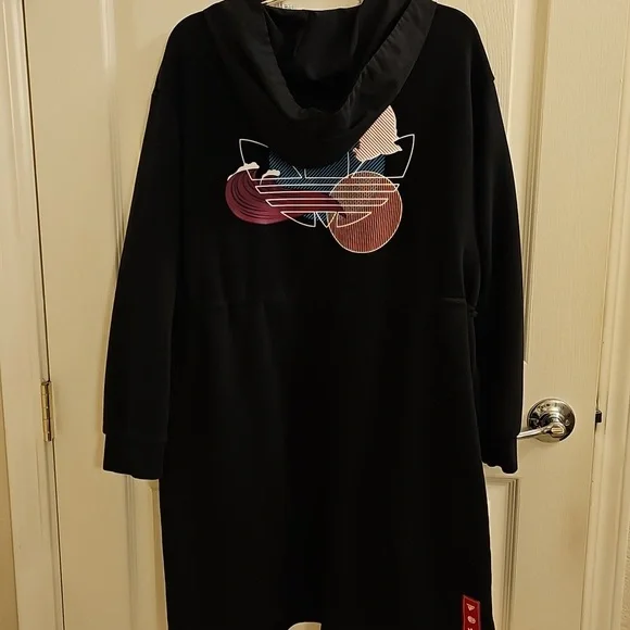 ❤️🖤❤️Adidas Chinese Lunar New Year Black Hoodie Dress - Oversized - Picture 8 of 11